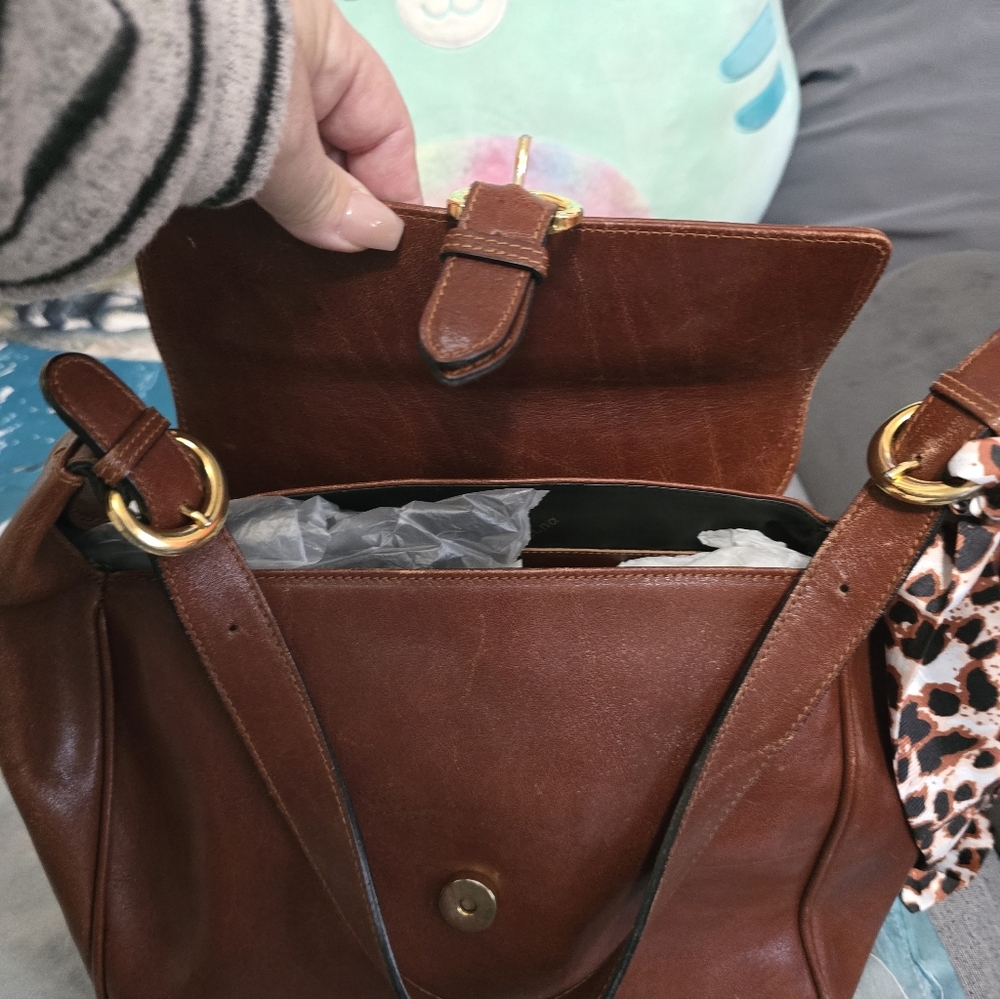 Bettina Vintage Brown Leather Handbag (Made In Italy) - Picture 5 of 9